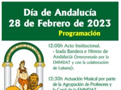 Programa de actos del Día de Andalucía en Manilva Andalucia Day Poster 2023
