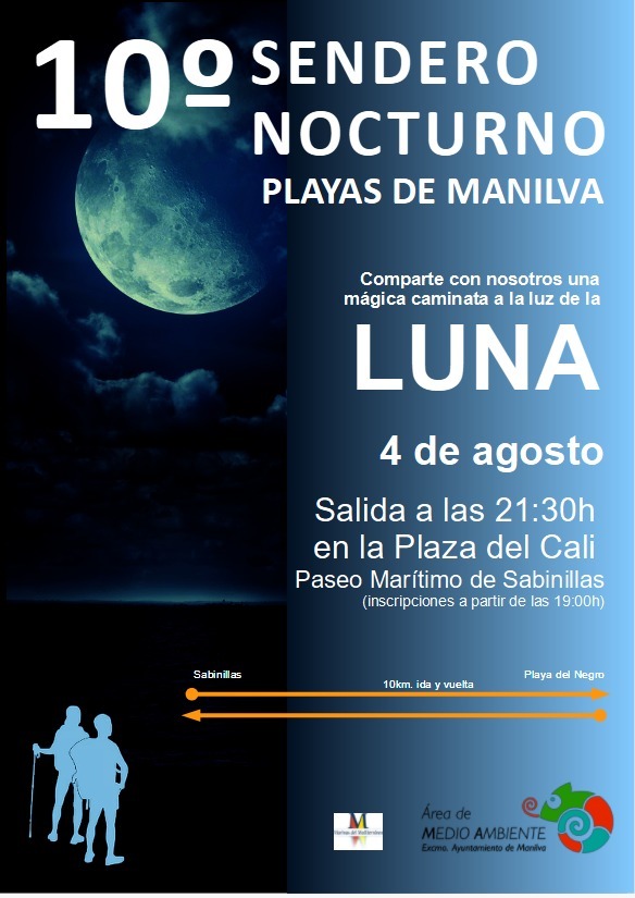 Manilva night walk poster