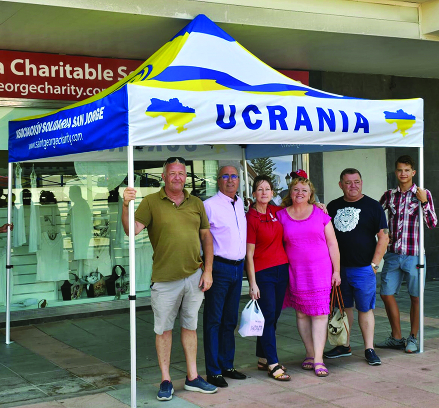 Saint George donation to Ukrainian community in Manilva