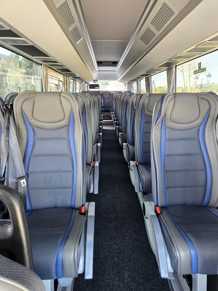 Inside the new bus