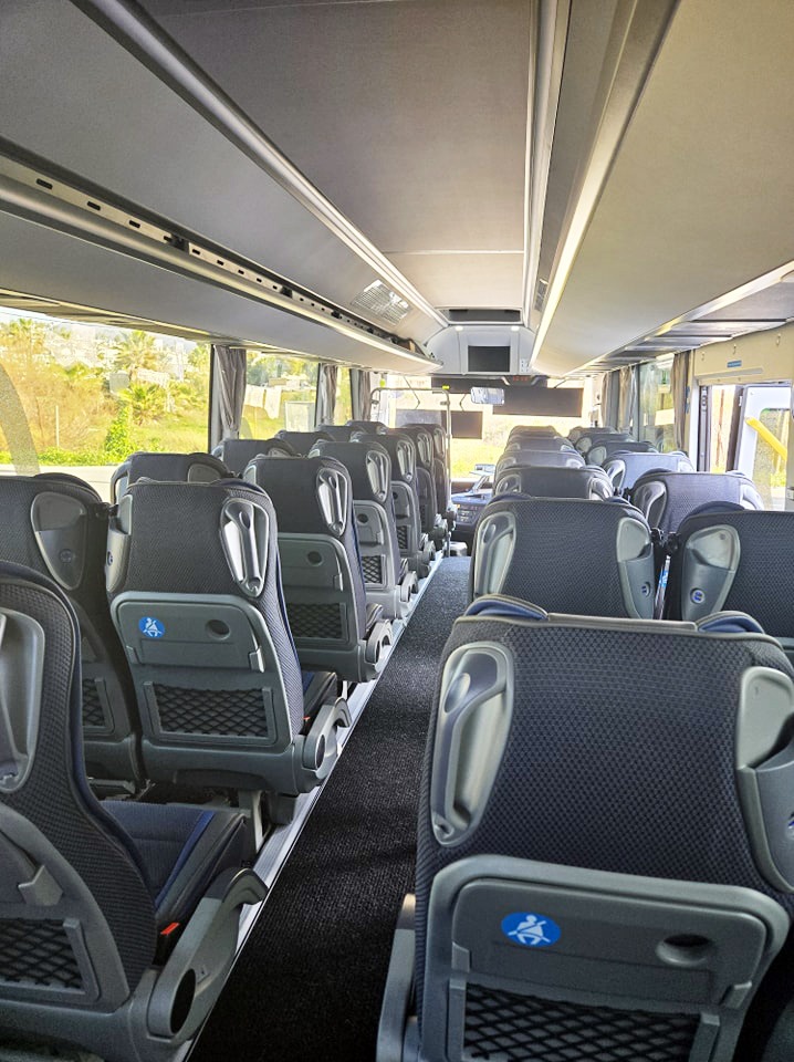 Inside the new bus