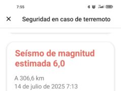 Terremoto en la costa sur de España Earthquake warning