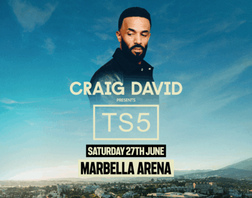 Craig David brings his TS5 Show to Marbella Arena in June 2026 Craig David Marbella 2026
