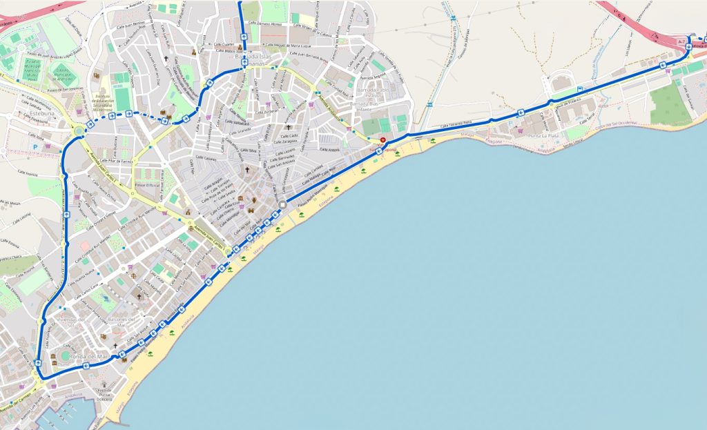 Vuelta España Estepona route